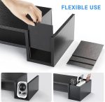 AMERIERGO Monitor Stand Desk Organization with DIY Storage Space, Monitor Riser Stand with Storage with 2 Slots & Phone Holder, Computer Stand 2 Tier for Home Office Use - Image 4